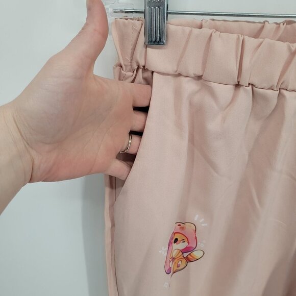 Romwe womens large cat print elastic waist polyester bow hem details casual - Picture 6 of 10